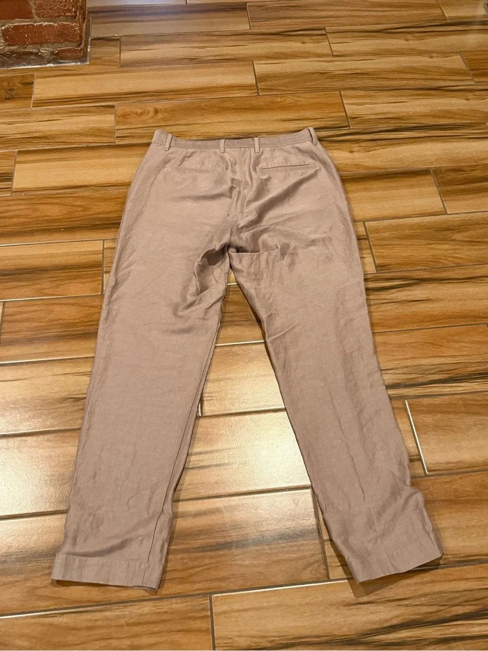 Outlier Taupe Injected Linen Pants